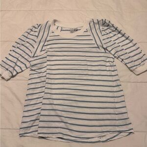 Grace+KarmaStriped Blue and White Women's Top